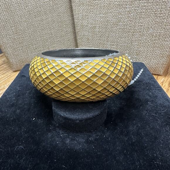 Sequin Nordstrom Multicolor Silver Tone Statement Enamel Bangle Bracelet #571 - Picture 1 of 3